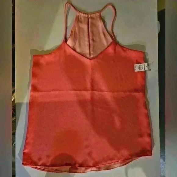 EXPRESS flowy tank top sz small reversible corral color keyhole back NWT - Picture 7 of 7